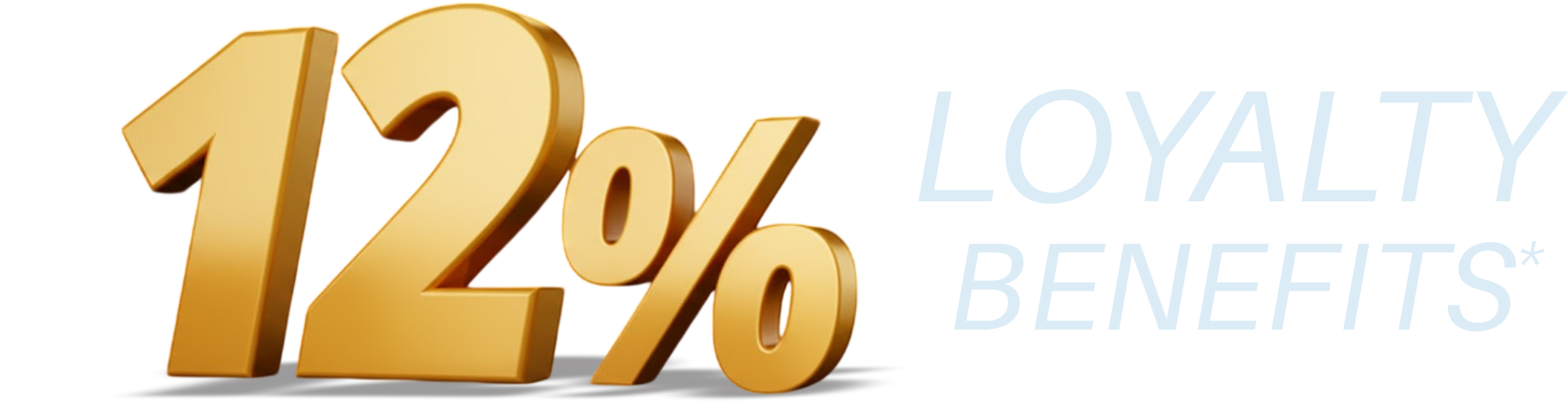 12% Loyalty Benefits